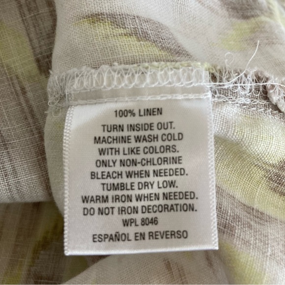 J M Collection Petite Linen Blouse Size 6P - Picture 8 of 12